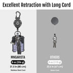 Retractable Badge Holder (2 Pack) – Steel Cord Keychain