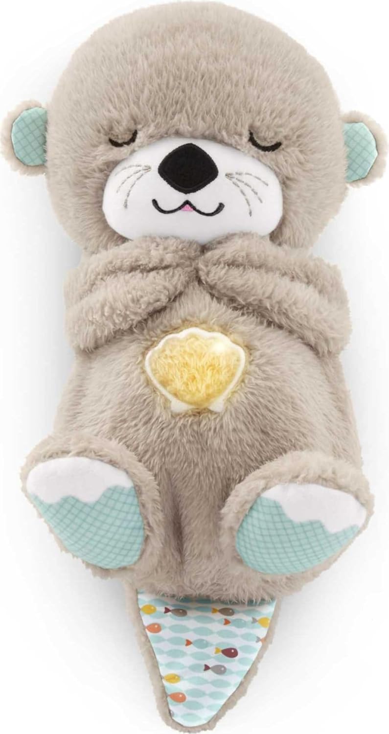 Newborn Otter Plush –Light Calming Sleep Toy with Sound &