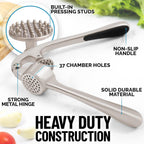 Garlic Mincer Tool Set – Ergonomic & Easy Press (Silver)
