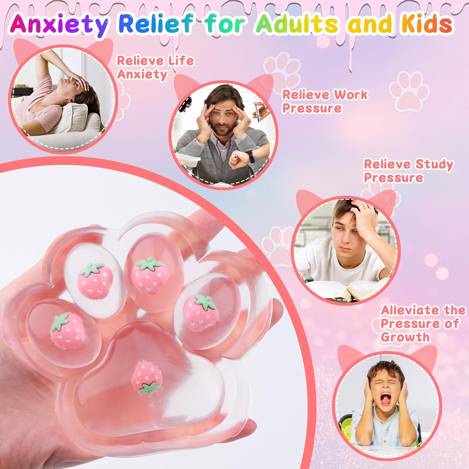 Soft Cat Paw Squishy – Anti-Stress Squeeze Toy