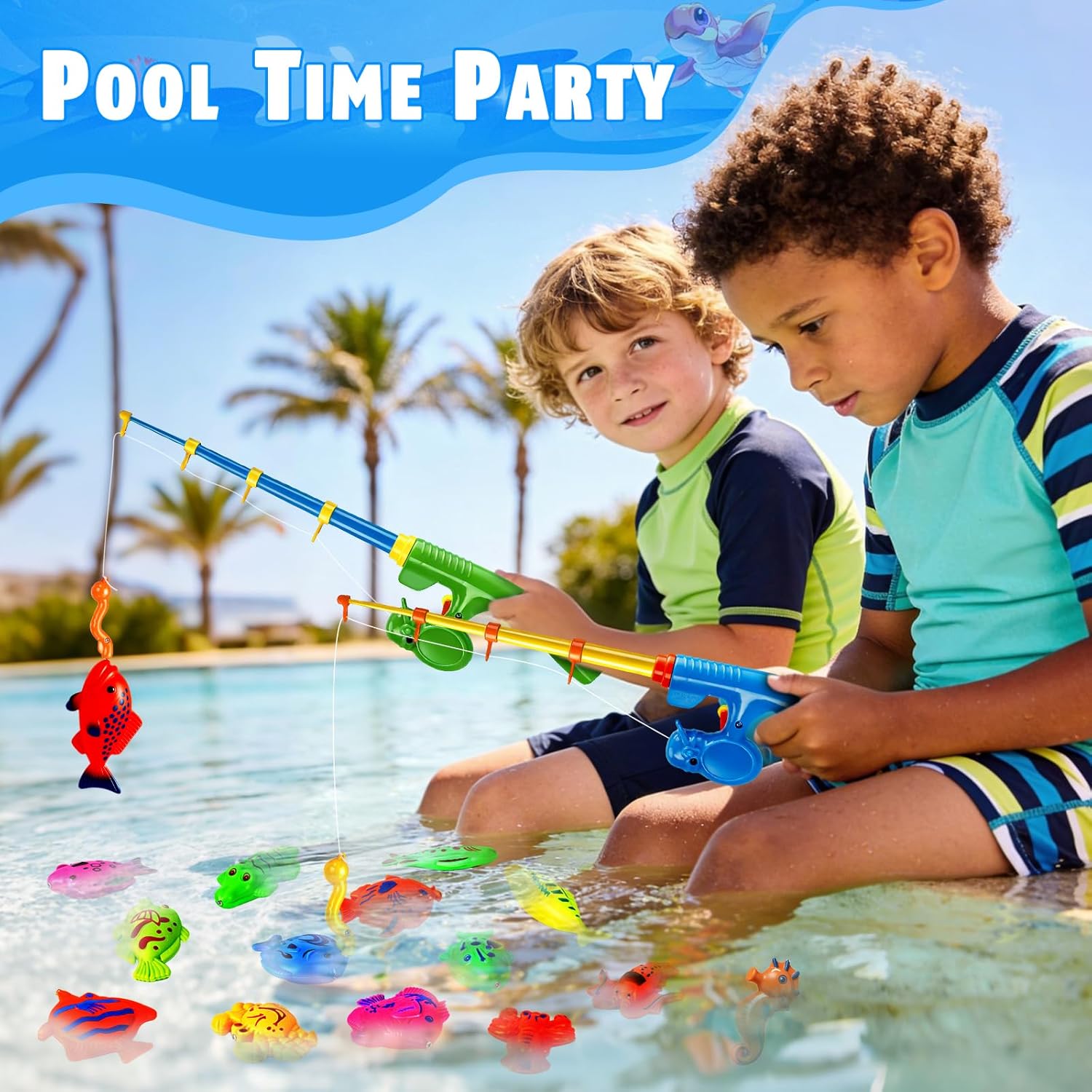 Kids Fishing Toy Set – Magnetic Bath & Pool Game
