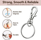 Keychain Making Kit (100PCS) – Clasps, Hooks & Rings Set
