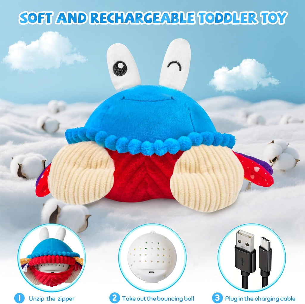 Baby Crawling Crab Toy – Musical Sensory Toy (Blue)