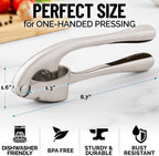 Garlic Mincer Tool Set – Ergonomic & Easy Press (Silver)