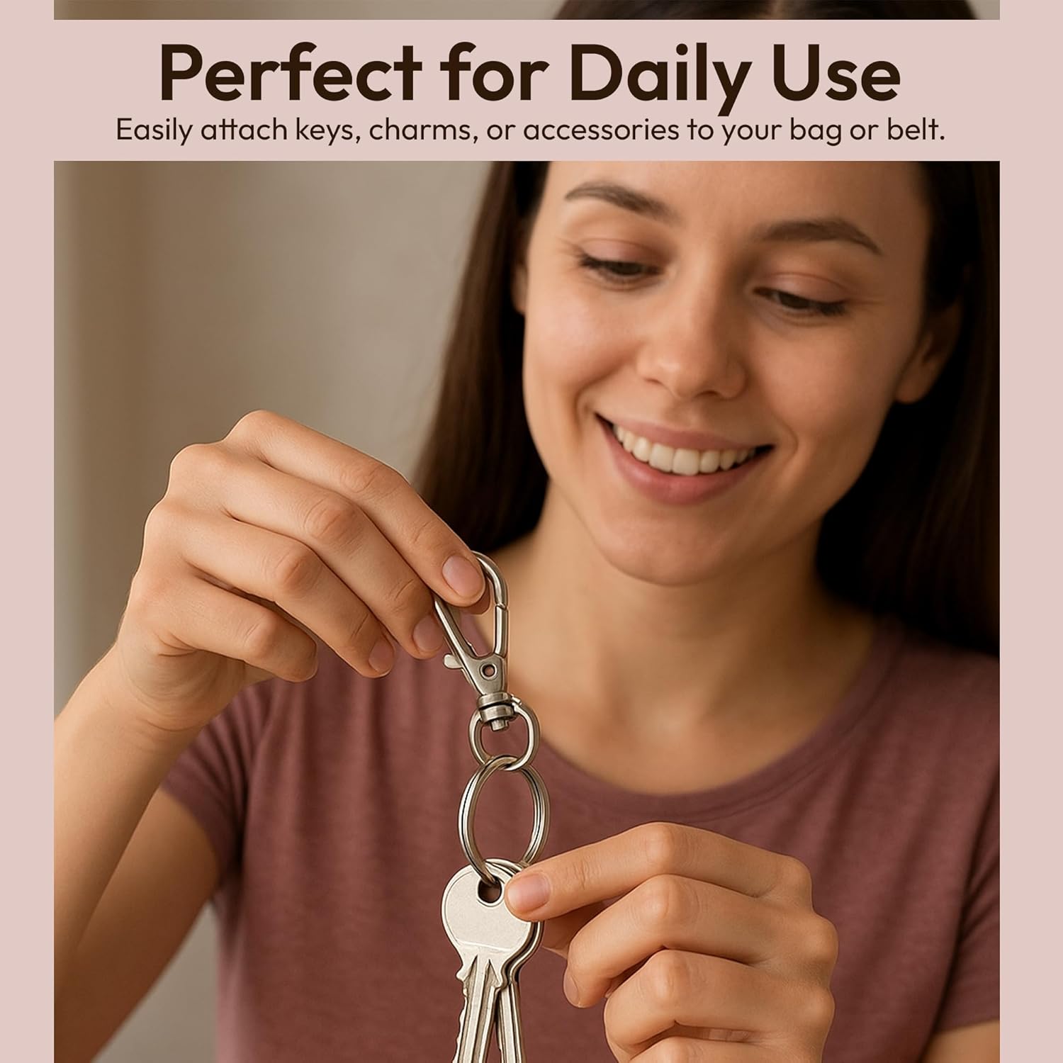 Keychain Making Kit (100PCS) – Clasps, Hooks & Rings Set