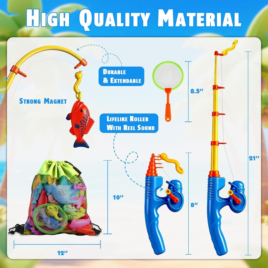 Kids Fishing Toy Set – Magnetic Bath & Pool Game