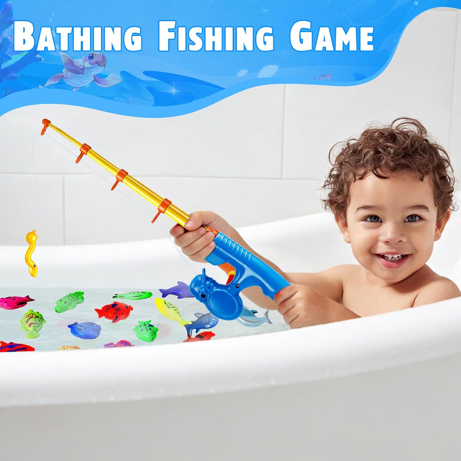 Kids Fishing Toy Set – Magnetic Bath & Pool Game