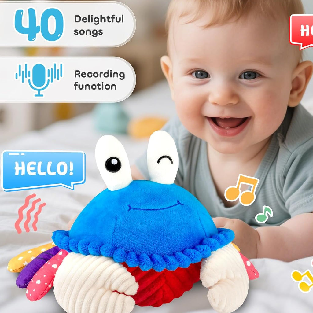 Baby Crawling Crab Toy – Musical Sensory Toy (Blue)