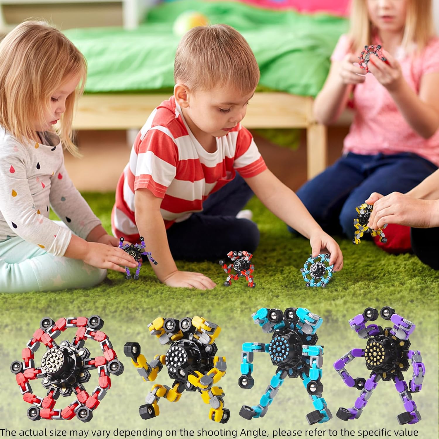 Transformable Fidget Gyros (4 Pack) – Anxiety Relief Toy