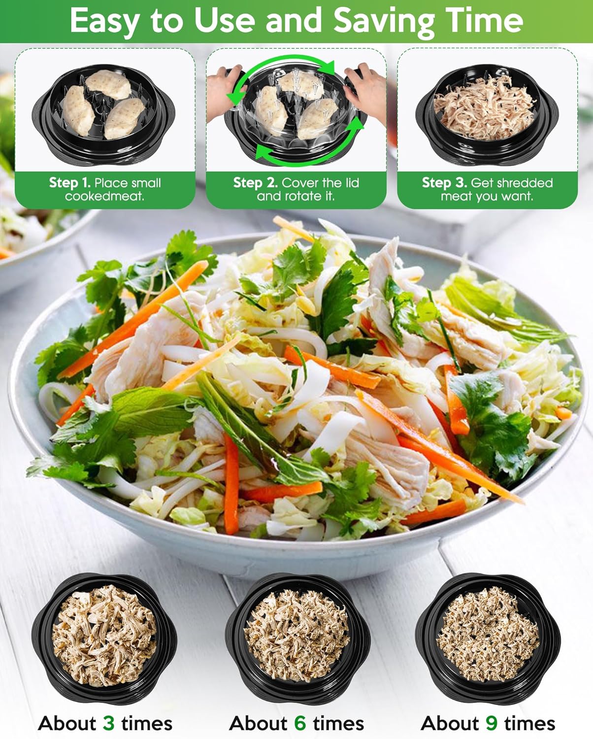 Meat Shredder Tool – Easy Twist Chicken Shredder (25cm)