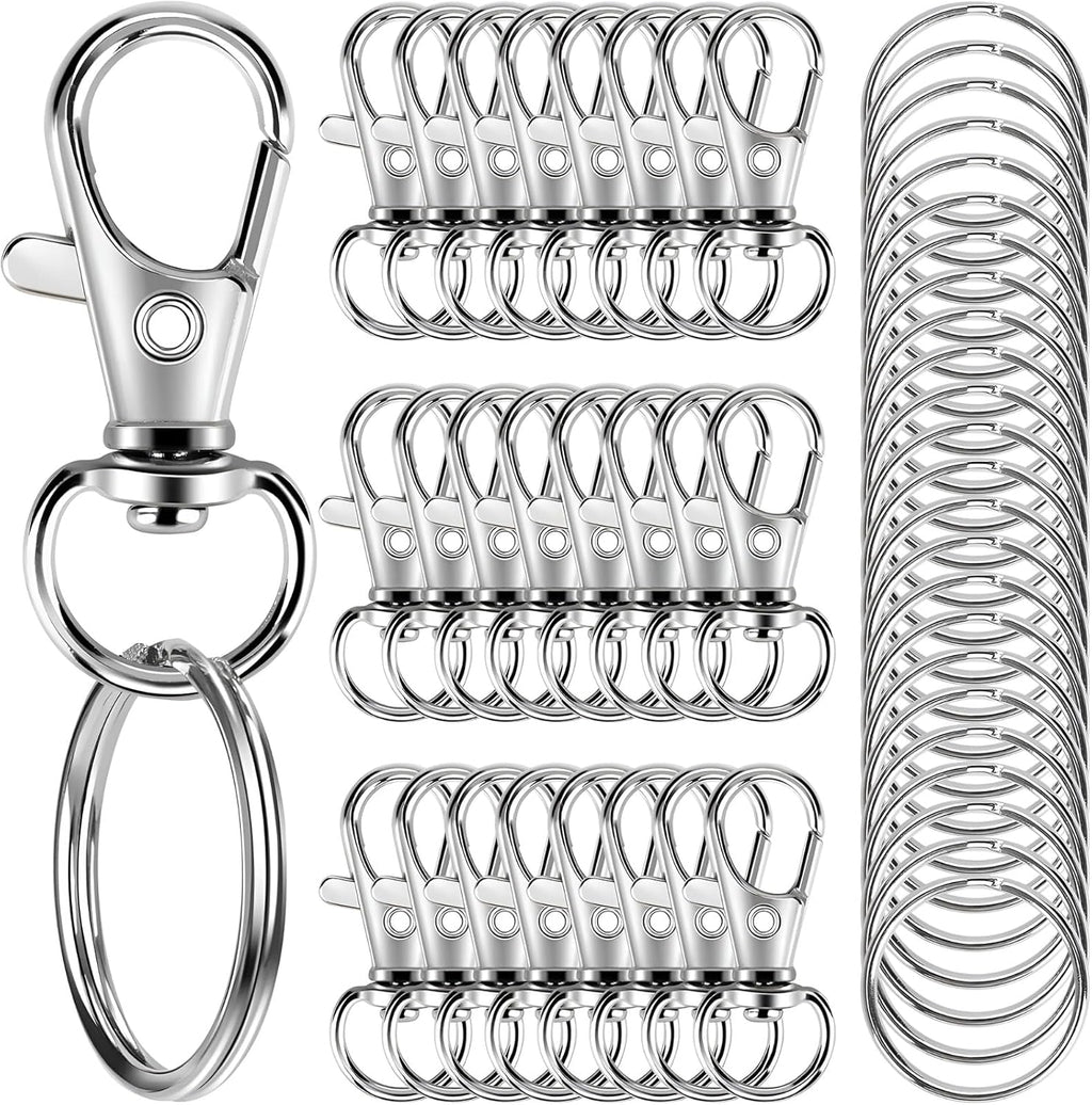 Keychain Making Kit (100PCS) – Clasps, Hooks & Rings Set