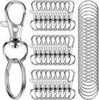 Keychain Making Kit (100PCS) – Clasps, Hooks & Rings Set