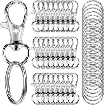 Keychain Making Kit (100PCS) – Clasps, Hooks & Rings Set