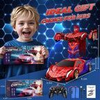 Remote Control Transform Car – Robot Toy with Lights (2.4GHz)