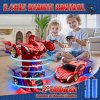 Remote Control Transform Car – Robot Toy with Lights (2.4GHz)