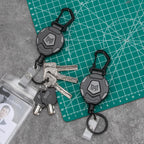 Retractable Badge Holder (2 Pack) – Steel Cord Keychain