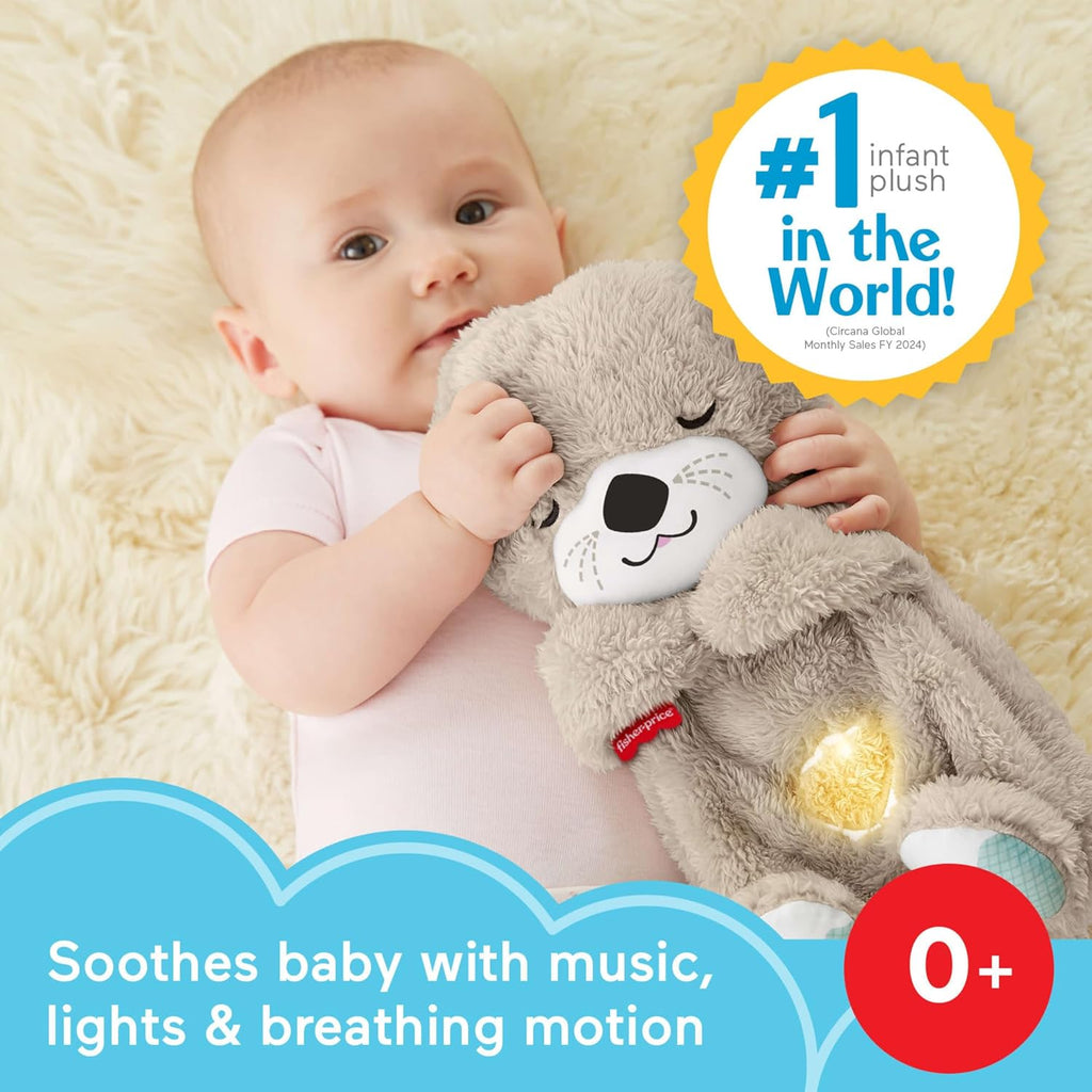 Newborn Otter Plush –Light Calming Sleep Toy with Sound &