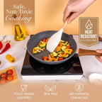 Kitchen Utensils Set – Silicone with Wooden Handle (35PCS, Cream)